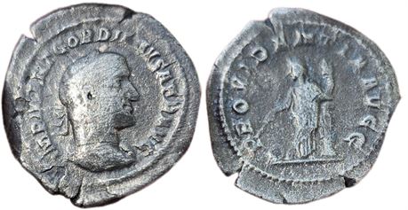 Gordian II Africanus silver denarius