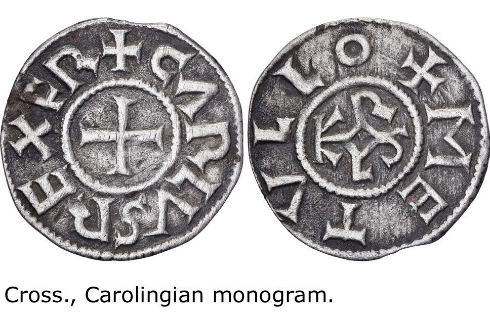 NGC XF ; CHARLEMAGNE ( Father of Europe) Denier