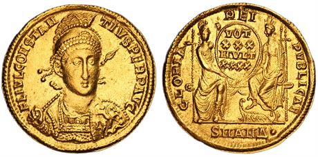 Constantius II gold solidus